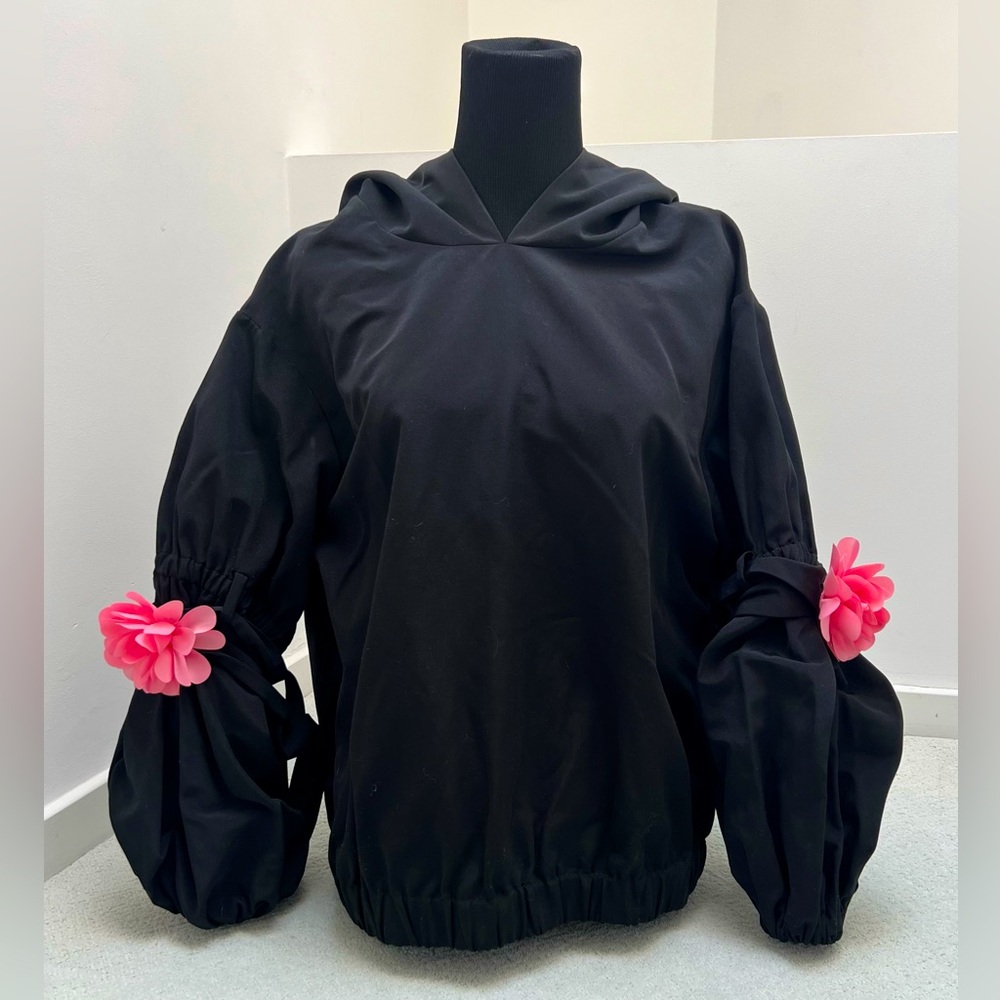 STAUD // Nylon Sweatshirt. SZ. XXS. Black. Runs Big.